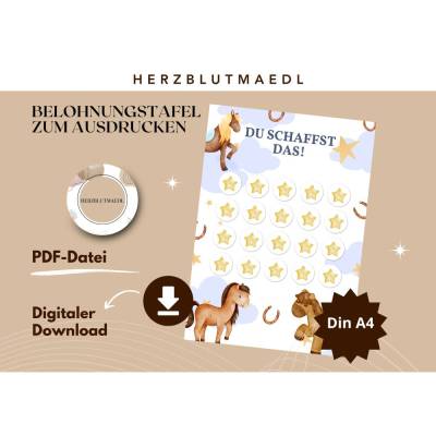 Belohnungstafel Feuerwehr – Digitale PDF-Datei zum Ausdrucken