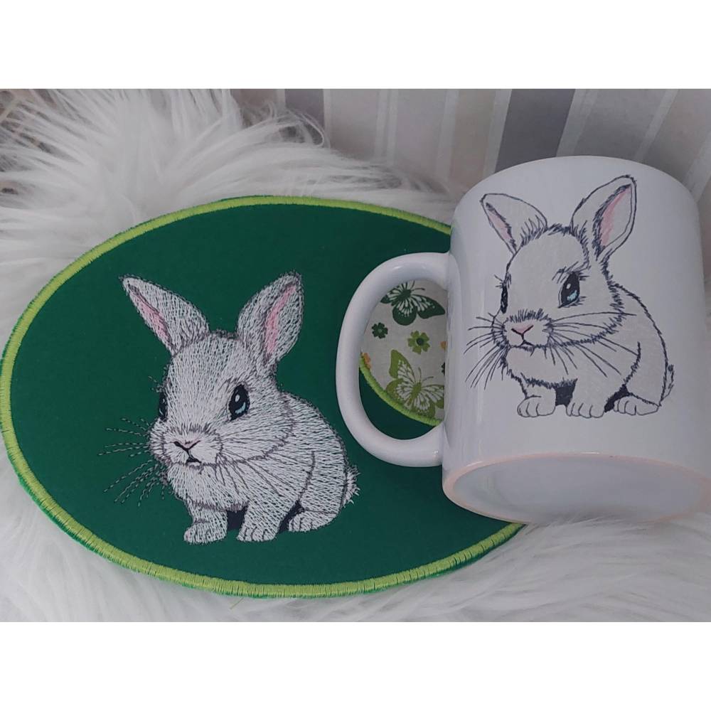 Stickdatei Hase 4 Größen-Set Bild 9