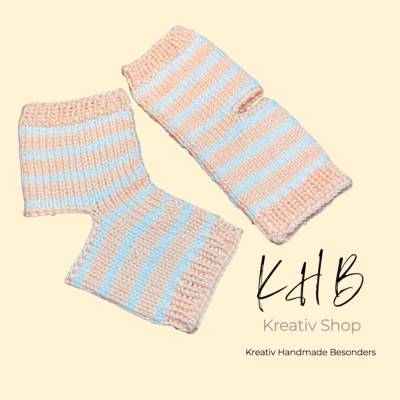 Handgestrickte Yoga-Socken ohne Ferse und Zehen, aus dem Allgäu