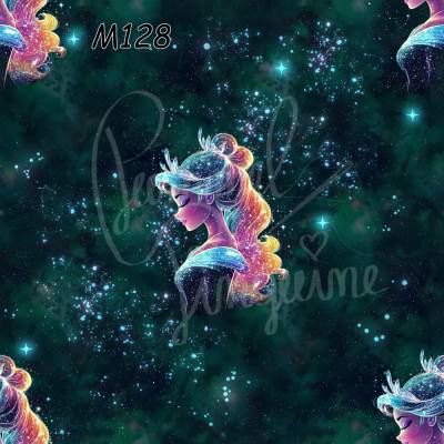 M128 Kinderstoff Neon Glitzer Prinzessin – PummelPinguine-Design in 13 Stoffarten
