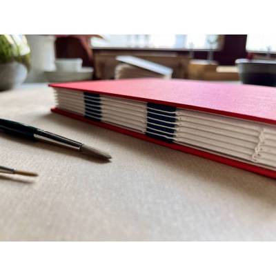 Handgefertigtes Aquarellskizzenbuch A5 Portrait – 100 % Baumwolle, 300 g/m². Hahnemühle, Arches, Fabriano, Saunders