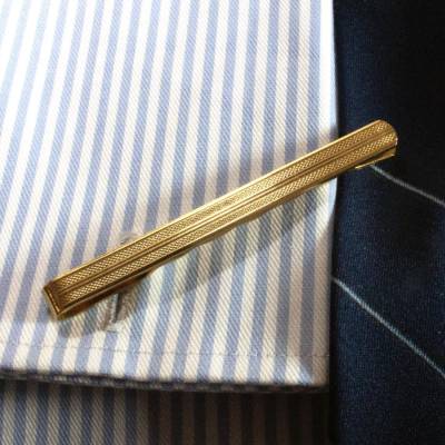 Vintage Krawattenklammer goldfarben 60er 70er Jahre Krawattennadel Klammer Geschenk für Männer Retro