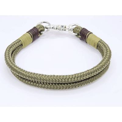 Halsband, Tauhalsband, Leder & Paracord, Hundehalsband in Wunschfarben, für mittlere bis große Hunde