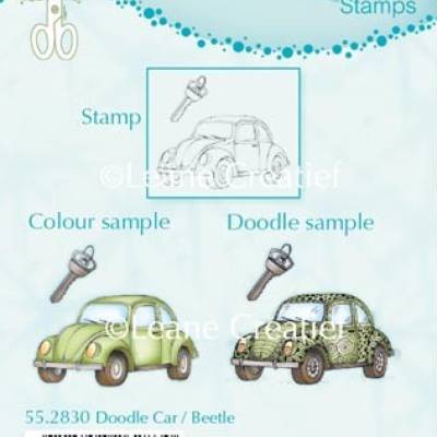 Clearstamp, Leane Creatief, Doodle Stamp, Doodle Car, Beetle, Auto, 55.2830