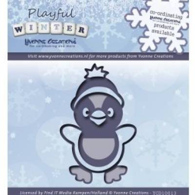 Yvonne Creations, Playful winter, Stanzschablone, Cutting Dies, Pinguin, YCD10013