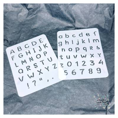 Fräulein Lause-Frosch Alphabet Stancil 