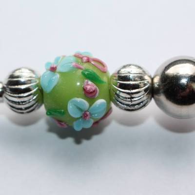 Marmeladen-/ Zuckerlöffel "Blümchen", lampwork