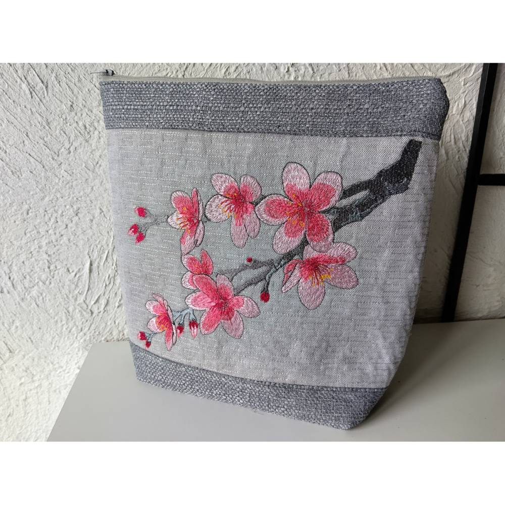 Kirschblüte Stickdatei 24-26*15-16cm, JEF 20*17cm – Japanischer Kirschblütenzweig für Stickmaschine Bild 2