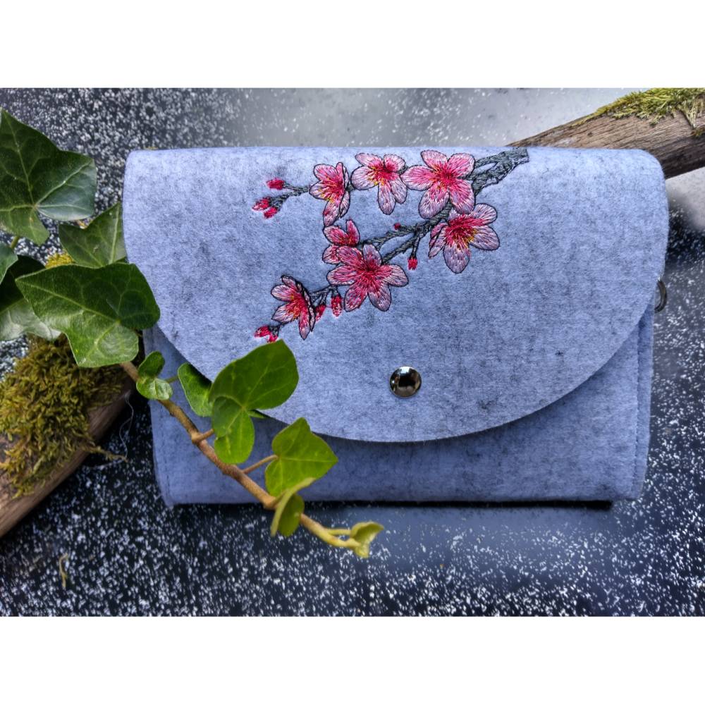 Kirschblüte Stickdatei 24-26*15-16cm, JEF 20*17cm – Japanischer Kirschblütenzweig für Stickmaschine Bild 5