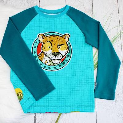 Leopard Langarmshirt, Die Schule der magischen Tiere, Longsleeve, Raglanshirt, Mächenpullover, Kinderpullover 128, 134