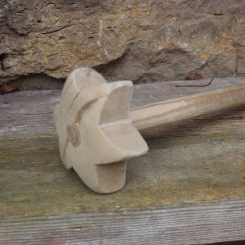 sehr großer Holzquirl 48 cm Küchenhelfer Vintage Landhaus 50er 60er Jahre
