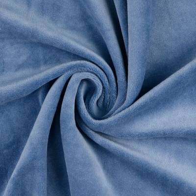 Nicki Baumwolle uni indigoblau Oeko-Tex Standard 100   (1m/14,-€)