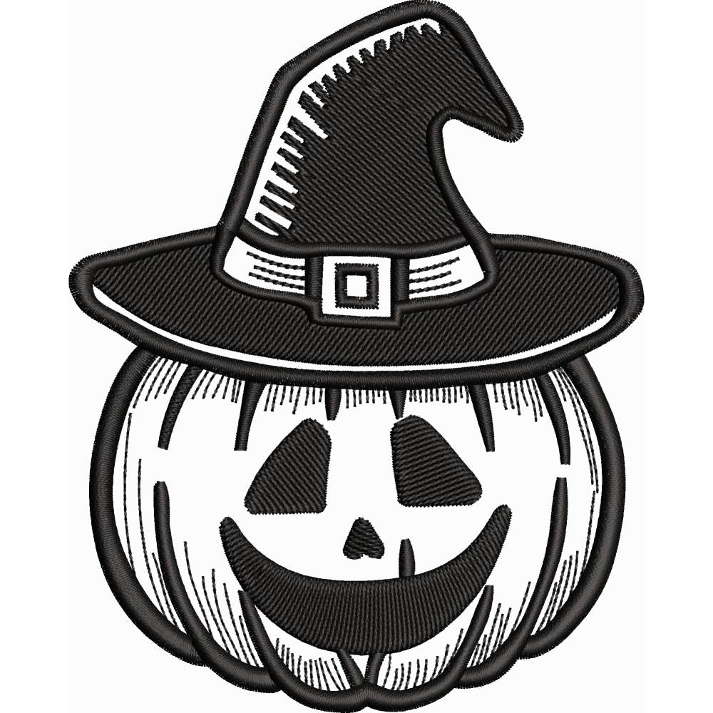 Stickdateien 3x Halloween 10x10cm (Baum & Haus) und 13x11cm (Kürbis) Bild 3