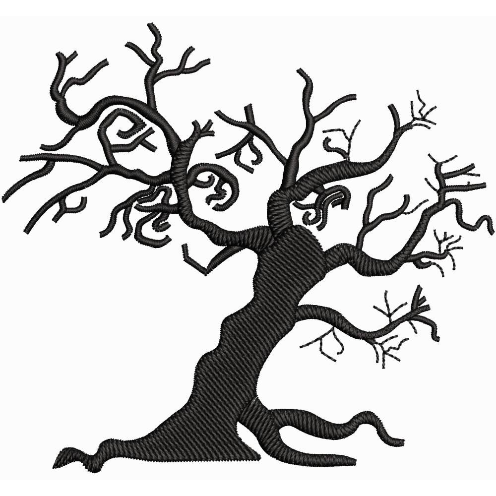 Stickdateien 3x Halloween 10x10cm (Baum & Haus) und 13x11cm (Kürbis) Bild 7