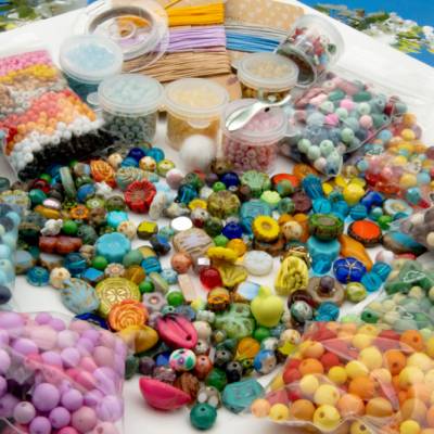 Hippie DIY Perlenbastelmischung XXL bunt, Bastel Mix, Perlensuppe, Schmuckherstellung, Geschenkidee