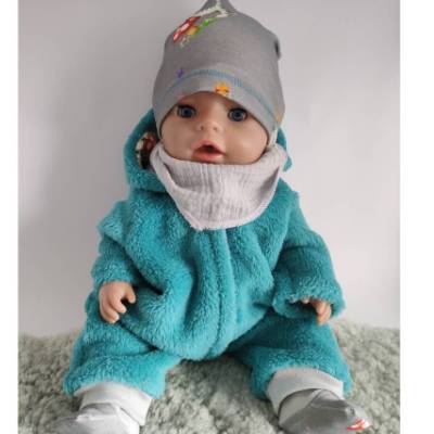 Puppenkleidung Set Overall Outdoor Katze türkis