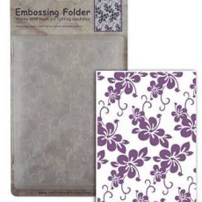 Embossing Folder, Prägeschablone, Hintergrund, Hibiskus, Central Craft, CCC-4050
