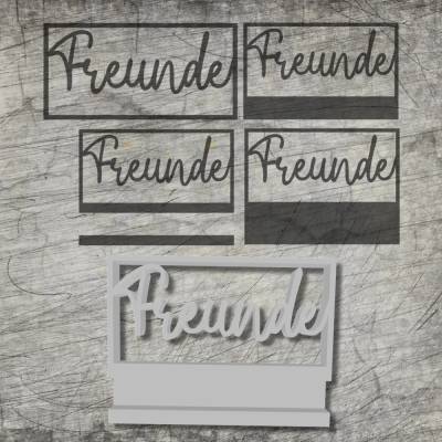*Freunde im Rahmen * 3D Druck-, Laser und Plotterdatei in verschiedenen Varianten