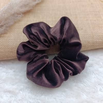 Scrunchie - Samt - Haargummi * dunkelbraun