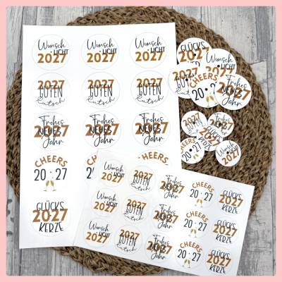 Kerzentattoo, TEELICHT, SILVESTER, für kleine o. große Teelichter, fertig gestanzt o. zum selbst ausschneiden, Neujahr