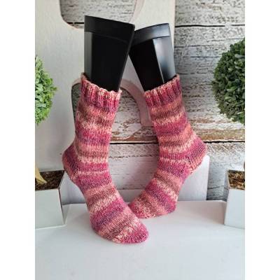 Dicke gestrickte  Kuschelsocken Gr.40/41,Rosatöne