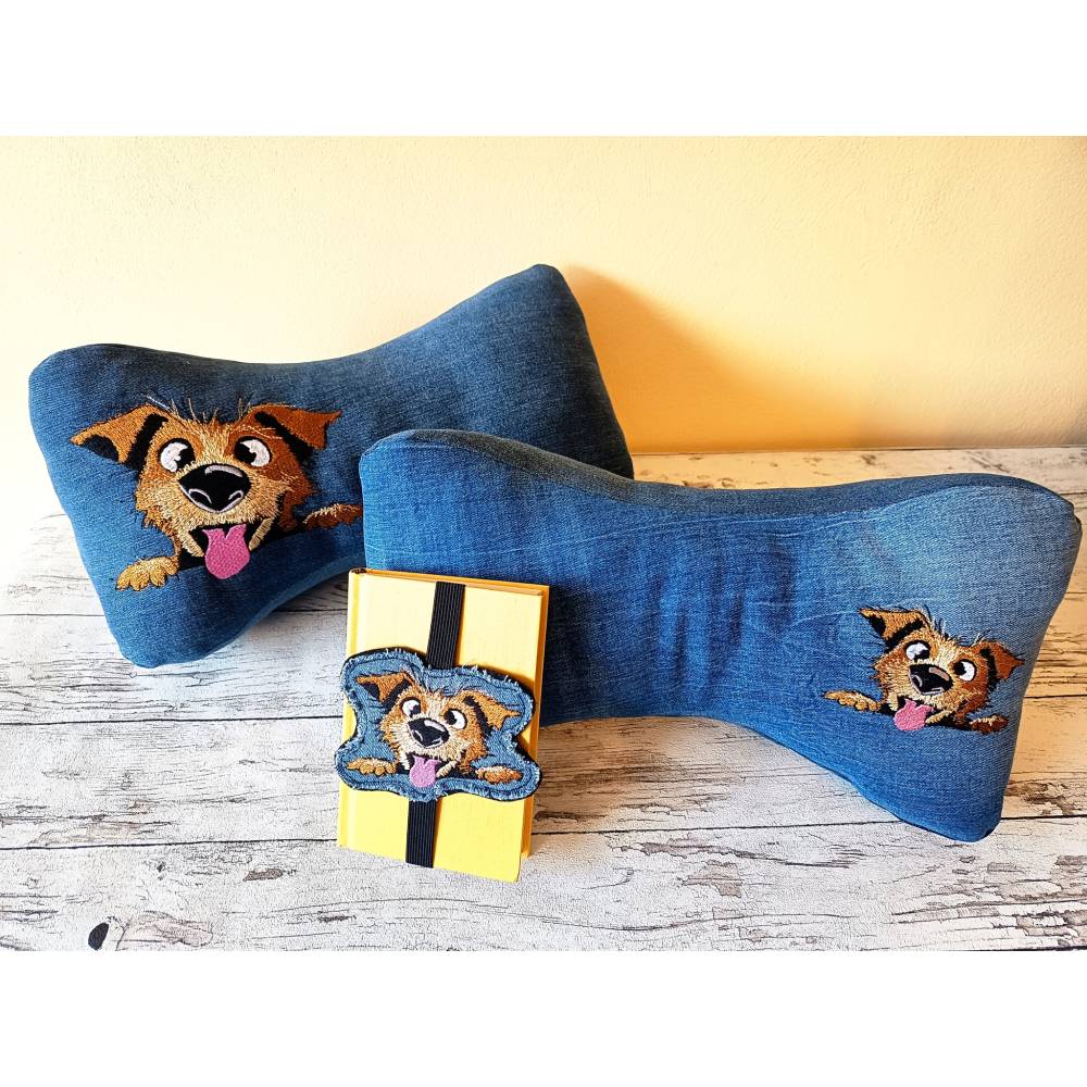 Hund crazy Stickdatei 18x18cm bzw. 20x20cm – Lustige Hundestickerei für Hundeliebhaber & DIY Bild 5