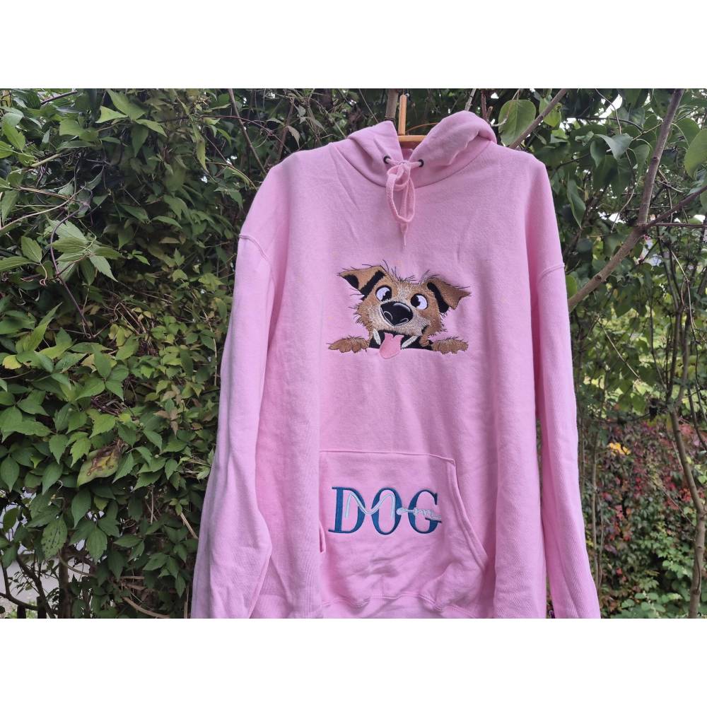 Hund crazy Stickdatei 18x18cm bzw. 20x20cm – Lustige Hundestickerei für Hundeliebhaber & DIY Bild 6