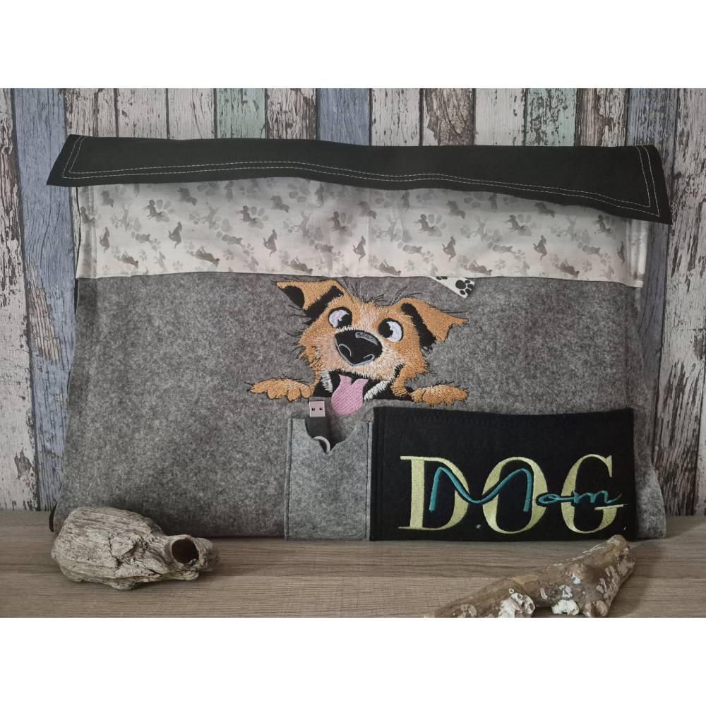 Hund crazy Stickdatei 18x18cm bzw. 20x20cm – Lustige Hundestickerei für Hundeliebhaber & DIY Bild 8