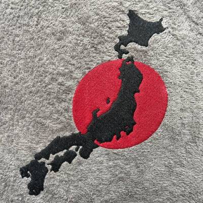 Japan Umrisse Stickdatei 10x10cm – Japan Map Embroidery Design für Stickmaschine