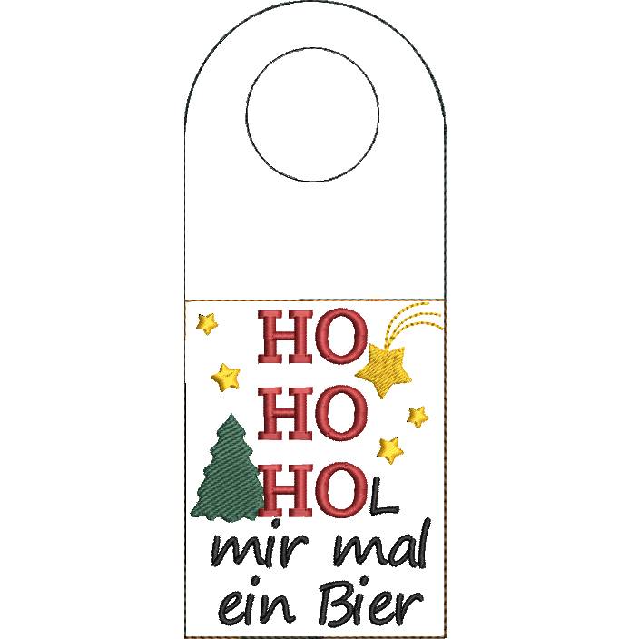 Stickdatei Flaschenöffner Tasche zu Weihnachten Bild 4