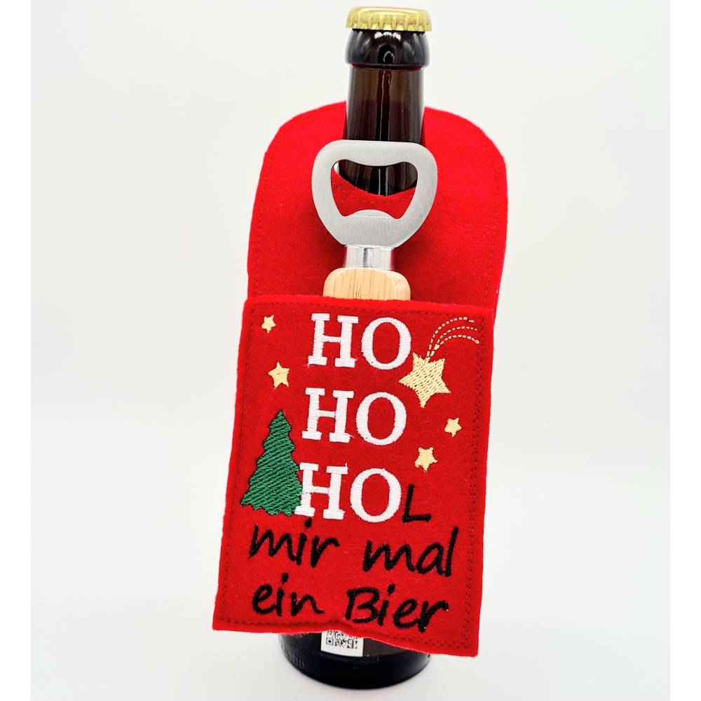 Stickdatei Flaschenöffner Tasche zu Weihnachten Bild 5