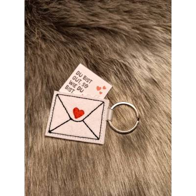 Filz Schlüsselanhänger „Liebesbrief | Geschenk mit Botschaft | Motivationsanhänger