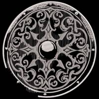 Wikinger Schild Stickdatei Lichteffekt 18x18cm bzw. 20x20cm – Nordische Symbolik auf Schwarz