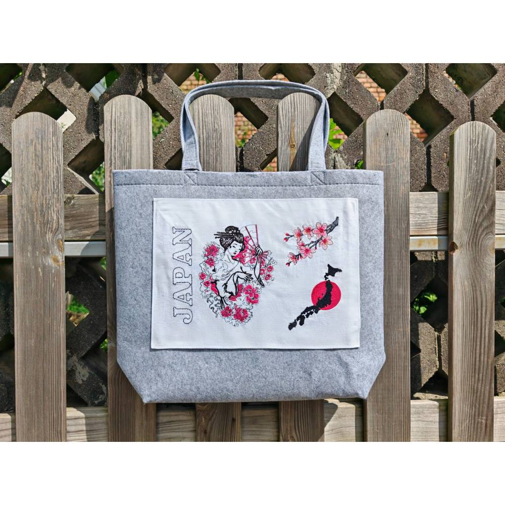 Japan Umrisse Stickdatei 12-14x18cm – Japan Design für Stickmaschine Bild 10