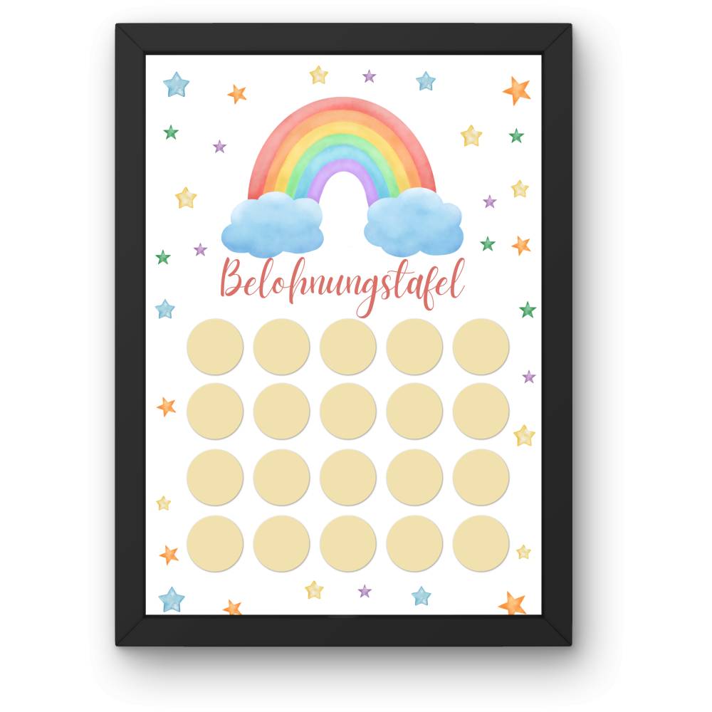 Belohnungstafel Regenbogen für Kinder – Motivation & Spaß beim Ziele erreichen | Spielerisch Ziele errei Bild 3