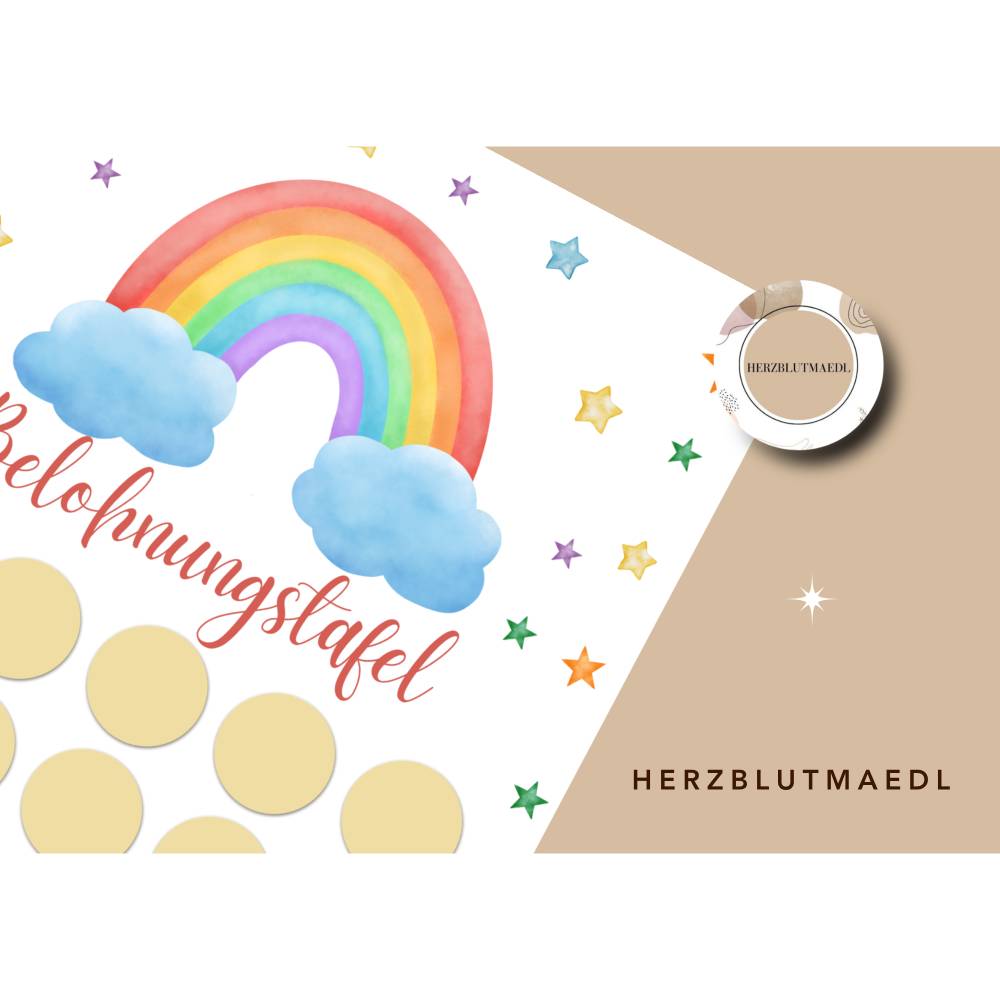 Belohnungstafel Regenbogen für Kinder – Motivation & Spaß beim Ziele erreichen | Spielerisch Ziele errei Bild 4