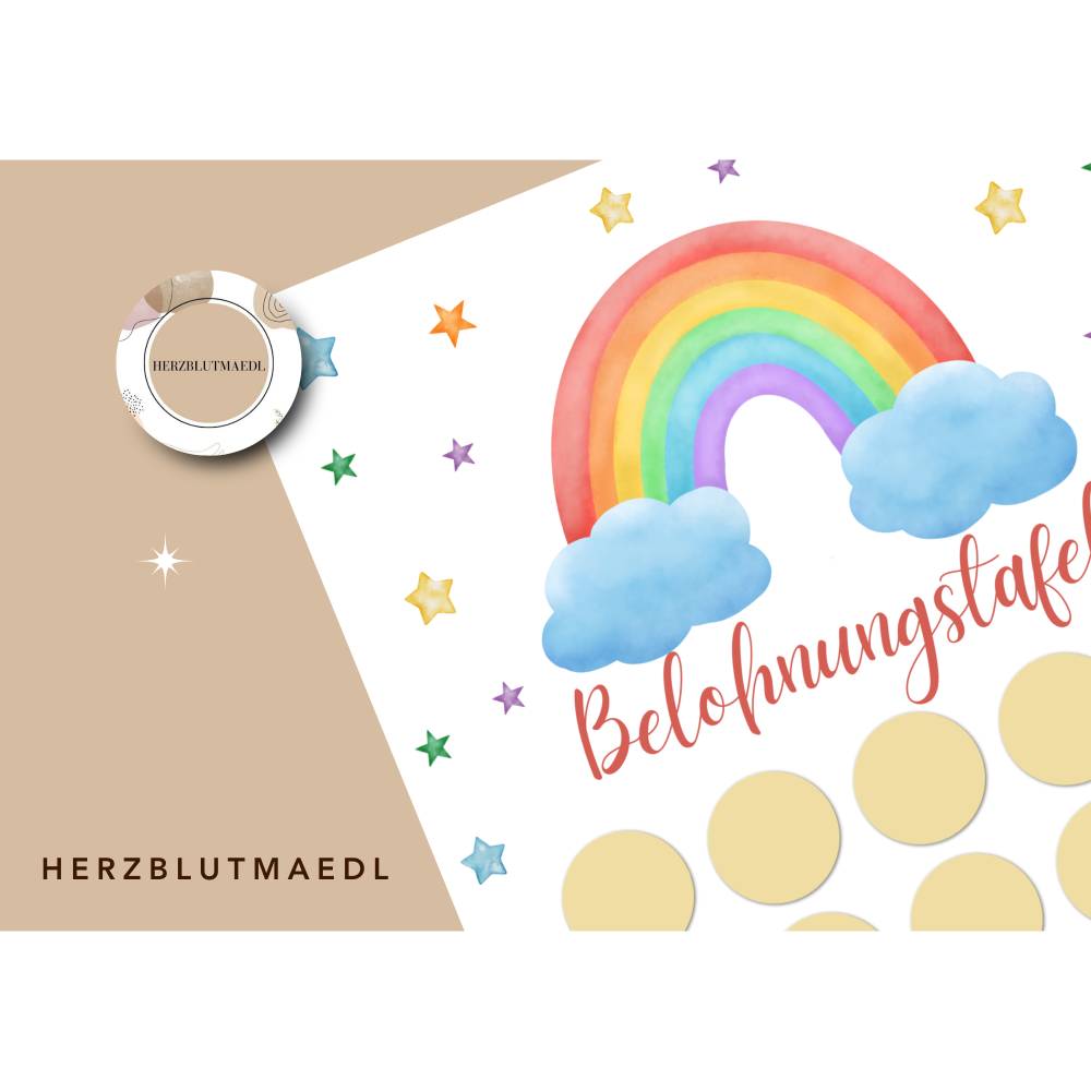 Belohnungstafel Regenbogen für Kinder – Motivation & Spaß beim Ziele erreichen | Spielerisch Ziele errei Bild 5