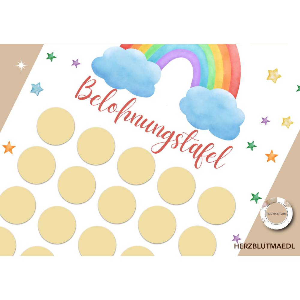 Belohnungstafel Regenbogen für Kinder – Motivation & Spaß beim Ziele erreichen | Spielerisch Ziele errei Bild 6
