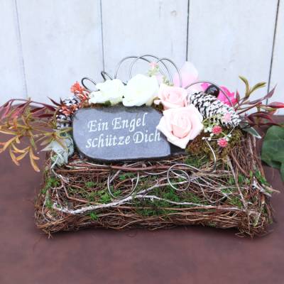 Grabgesteck Grabschale Grabschmuck Trauerfloristik Trauergesteck Kirchhof