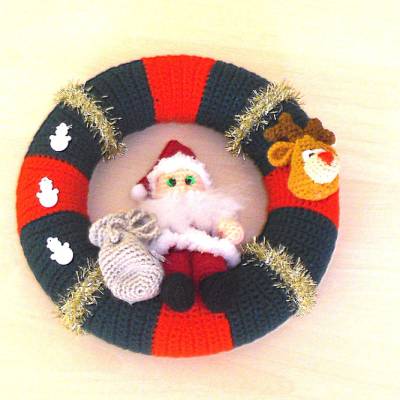 Türkranz Winterdekoration Weihnachten Wohnidee Geschenk Weihnachtszeit Weihnachtsmann Adventszeit