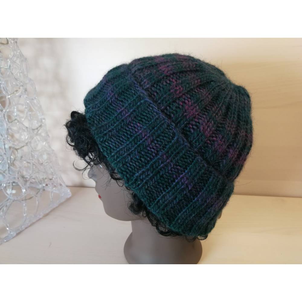 Handgestrickte Mütze mit Alpaka– Unisex, dehnbar & pflegeleicht, Universalgröße Bild 1