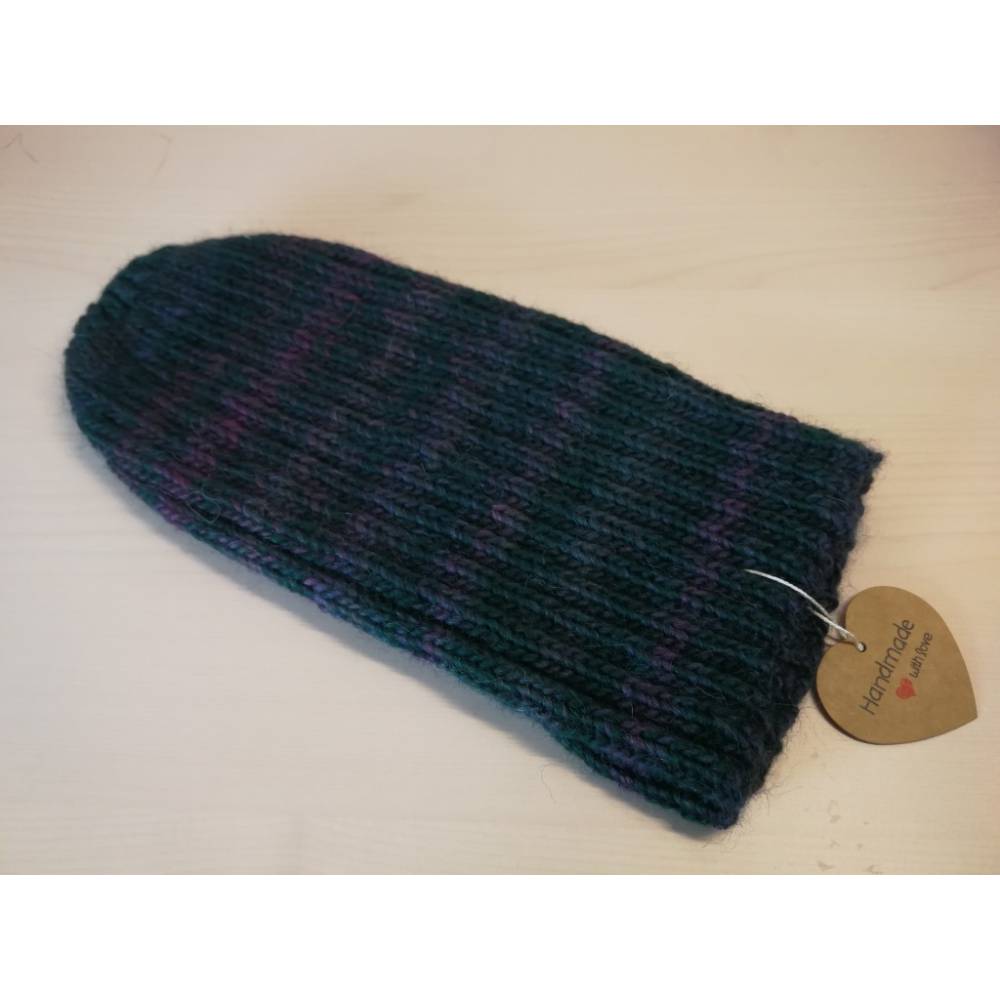 Handgestrickte Mütze mit Alpaka– Unisex, dehnbar & pflegeleicht, Universalgröße Bild 4