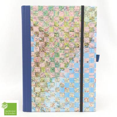 Reisetagebuch A5, Südamerika, liniert, Stiftschlaufe, Goldschnitt, Notizbuch, Brasilien, Kolumbien, Argentinien