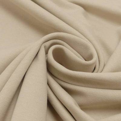 French Terry ungeraut uni einfarbig beige ungeraut Oeko-Tex Standard 100 ( 1m/13,-€)