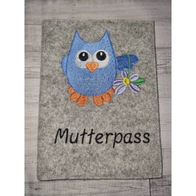 Mutterpasshülle aus Filz – Bestickte Filzhülle zum Sofortkauf für den Mutterpass