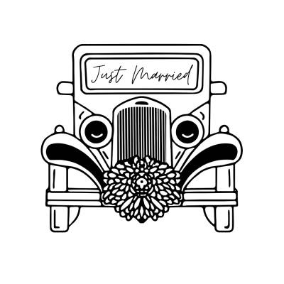 Hochzeitsauto Wedding car PNG SVG Datei - Download Plotterdatei - svg png Datei - Liebe Love Hochzeitspaar Hochzeit Ehe