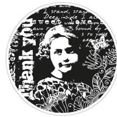 Marianne Design, Cling Rubber Stamp, Vintage, Thank You, CS0868