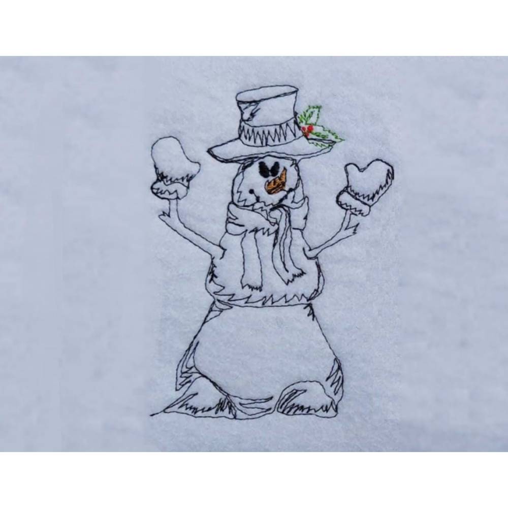 Stickdatei Kleiner Schneemann 2 Größen Bild 1