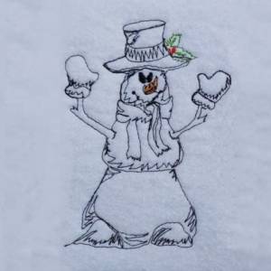 Stickdatei Kleiner Schneemann 2 Größen