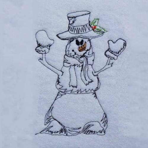 Stickdatei Kleiner Schneemann 2 Größen